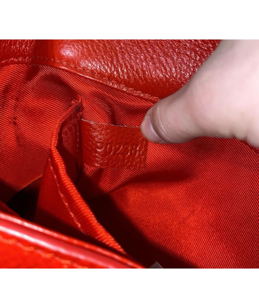 LOUIS VUITTON Красная кожаная сумка через плечо, фото 5