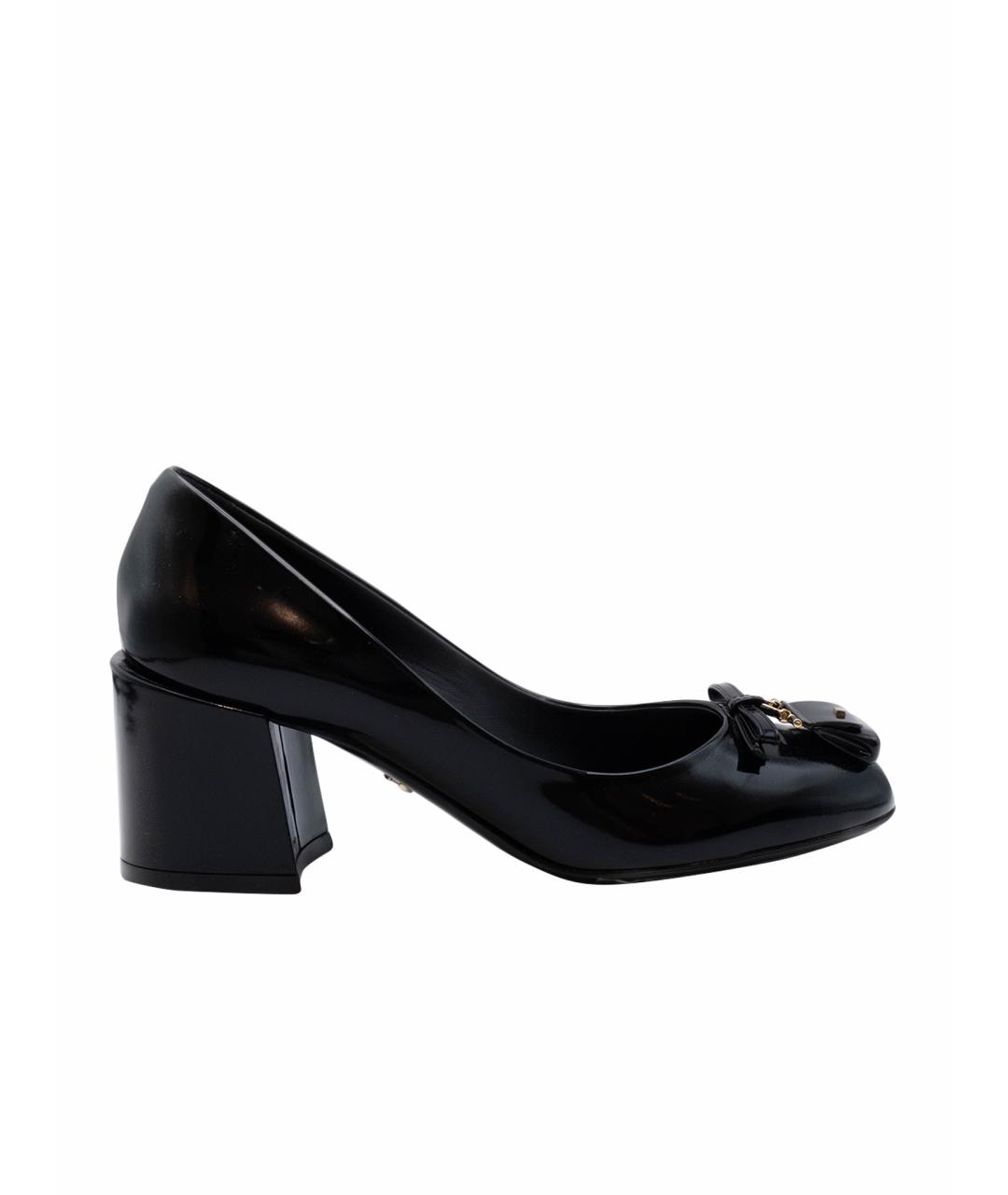 DOLCE&GABBANA Черные кожаные туфли, фото 1