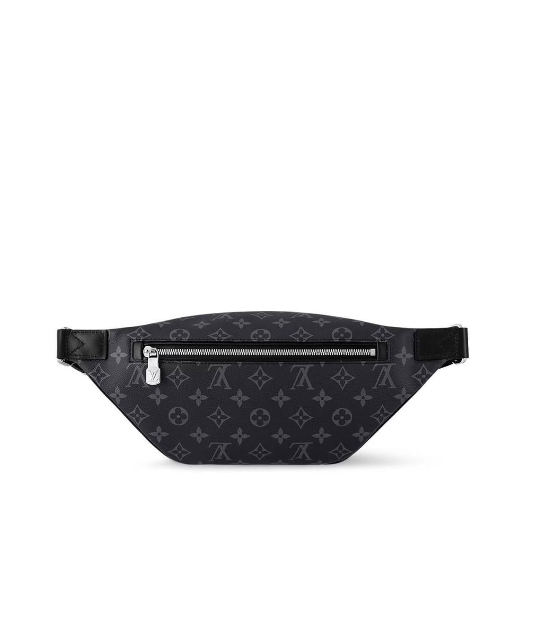 LOUIS VUITTON Черная кожаная поясная сумка, фото 4