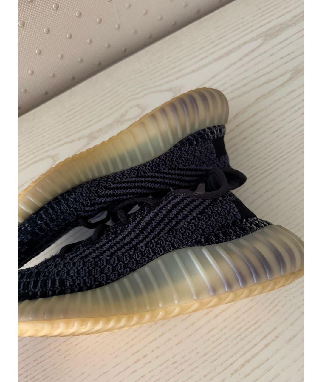 ADIDAS YEEZY Черные текстильные низкие кроссовки / кеды, фото 7