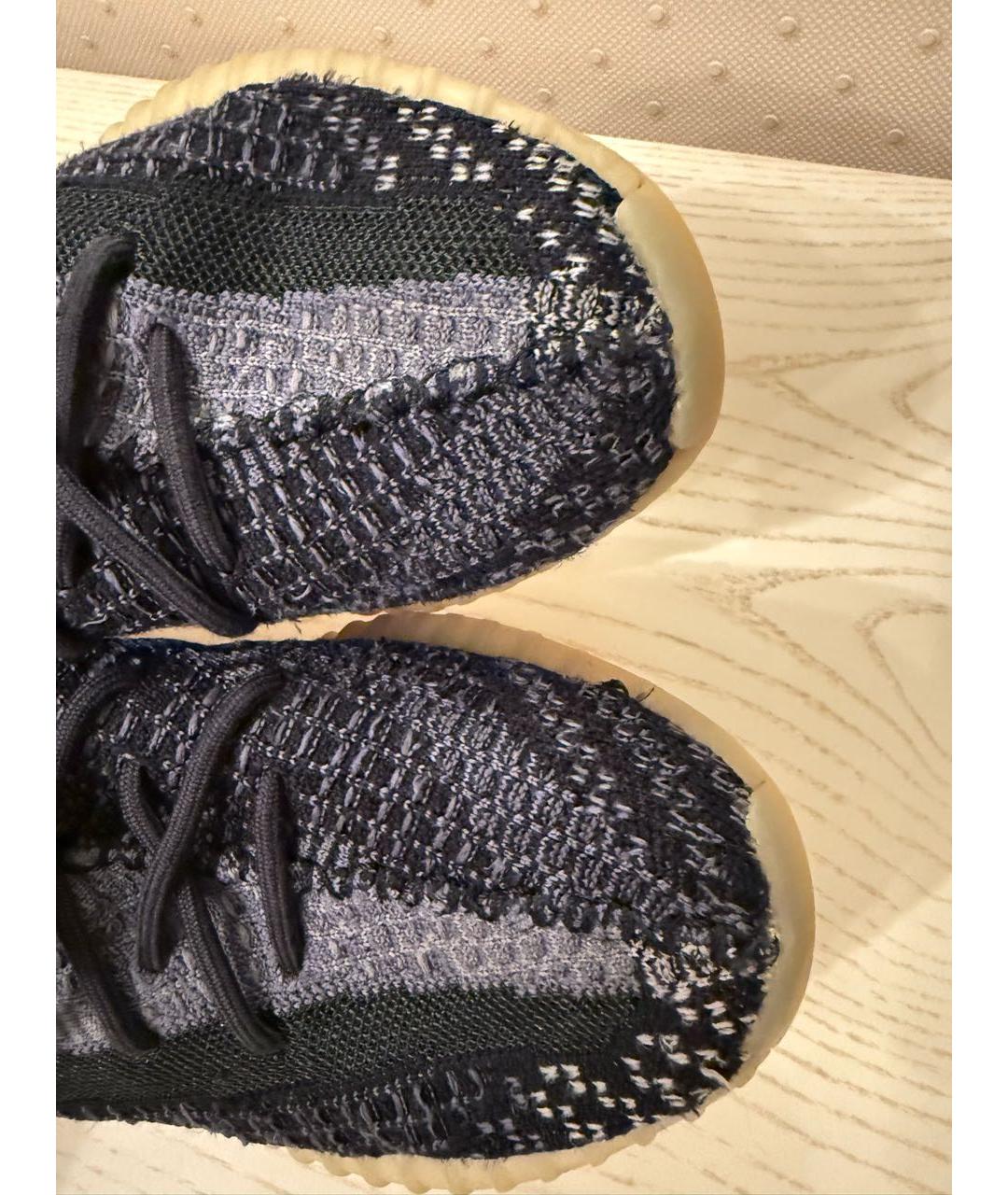 ADIDAS YEEZY Черные текстильные низкие кроссовки / кеды, фото 6