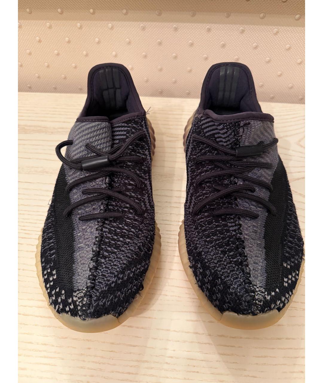 ADIDAS YEEZY Черные текстильные низкие кроссовки / кеды, фото 2