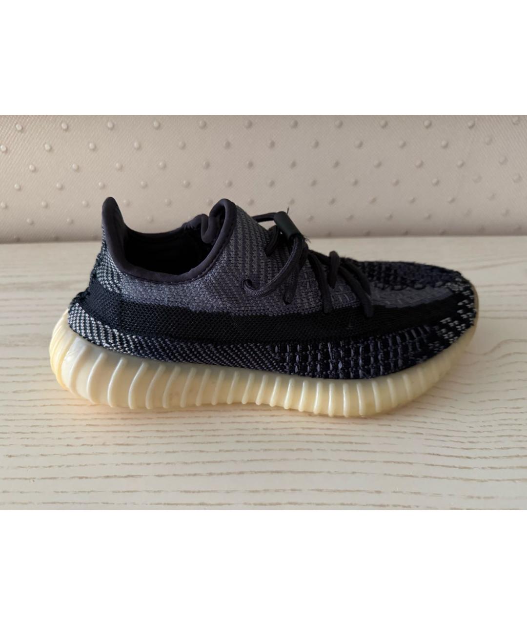 ADIDAS YEEZY Черные текстильные низкие кроссовки / кеды, фото 8