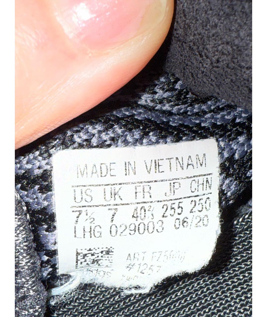 ADIDAS YEEZY Черные текстильные низкие кроссовки / кеды, фото 5