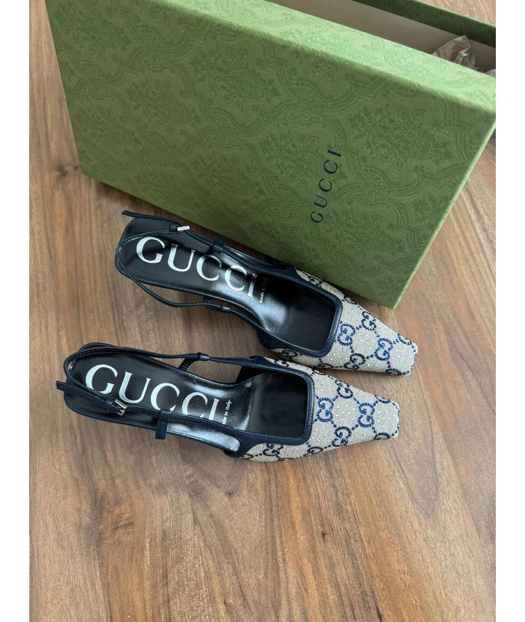 GUCCI Коричневые туфли, фото 4