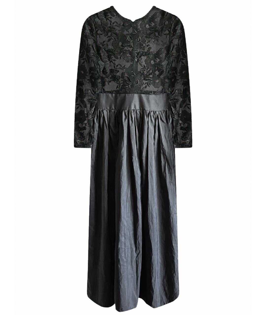 DOLCE&GABBANA Антрацитовое сетчатое вечернее платье, фото 1
