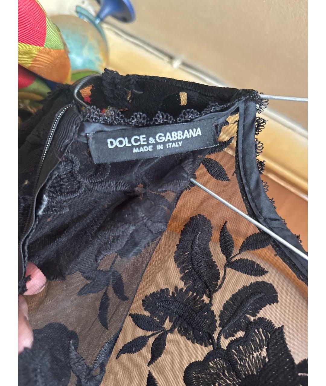 DOLCE&GABBANA Антрацитовое сетчатое вечернее платье, фото 3