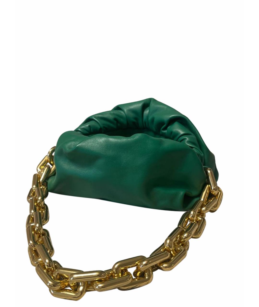 BOTTEGA VENETA Зеленая кожаная сумка с короткими ручками, фото 1