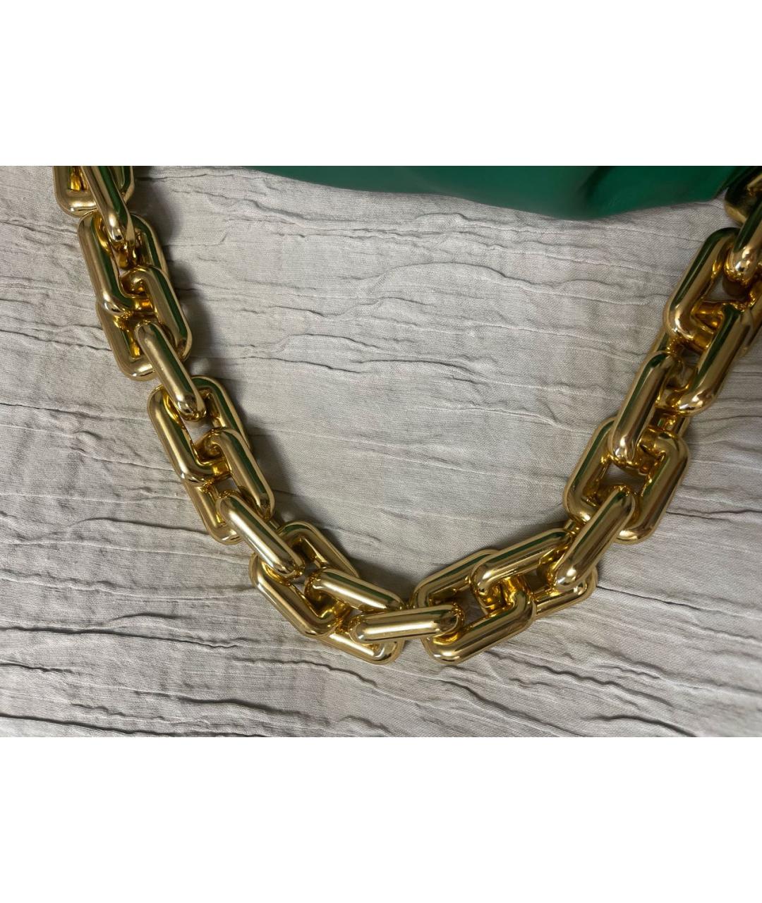 BOTTEGA VENETA Зеленая кожаная сумка с короткими ручками, фото 5