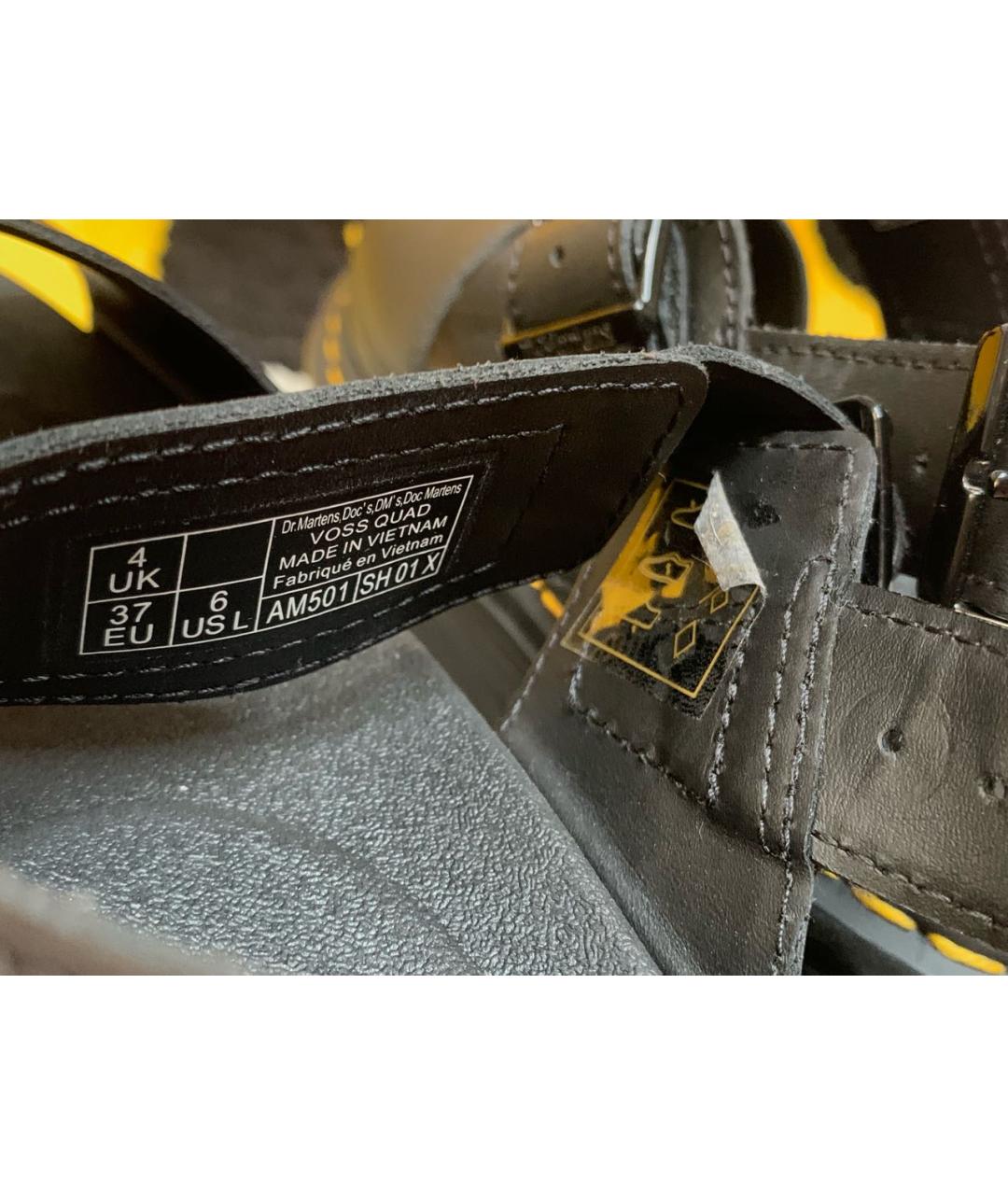 DR. MARTENS Черные кожаные сандалии, фото 6