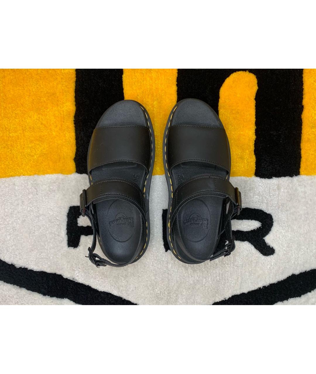 DR. MARTENS Черные кожаные сандалии, фото 3