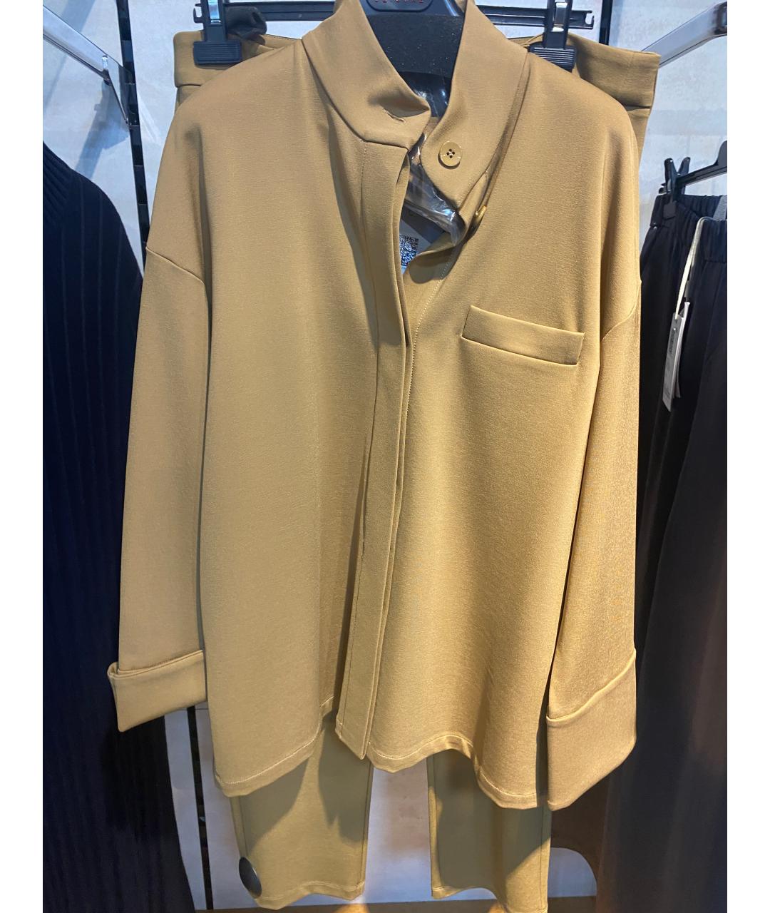 MAX MARA Бежевый вискозный костюм с брюками, фото 2