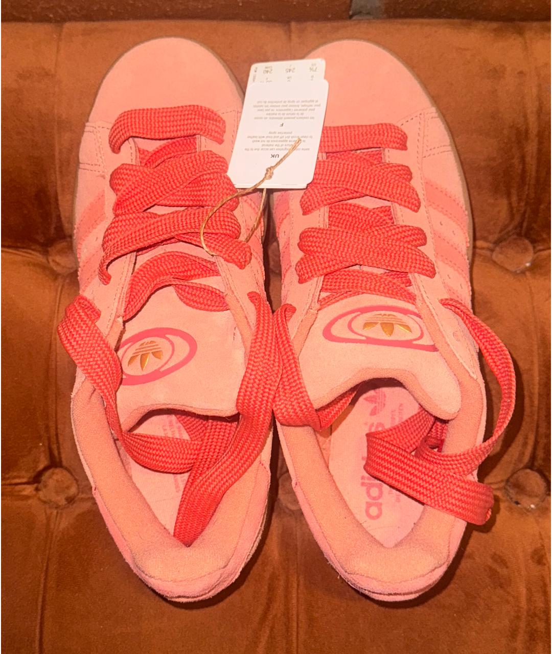 ADIDAS Коралловые замшевые кеды, фото 3