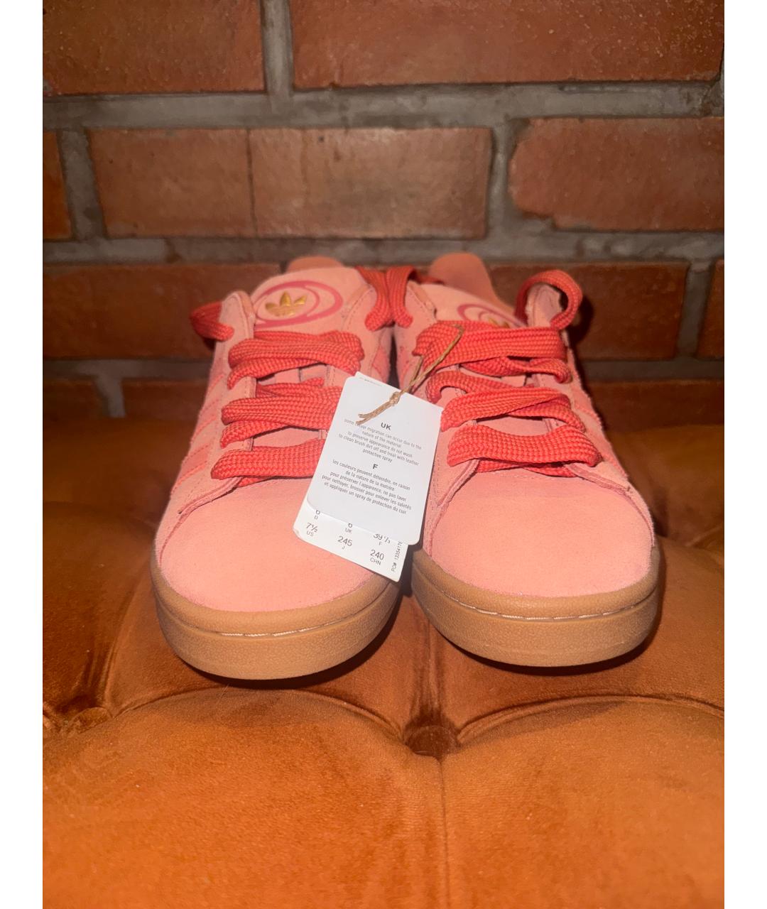ADIDAS Коралловые замшевые кеды, фото 2