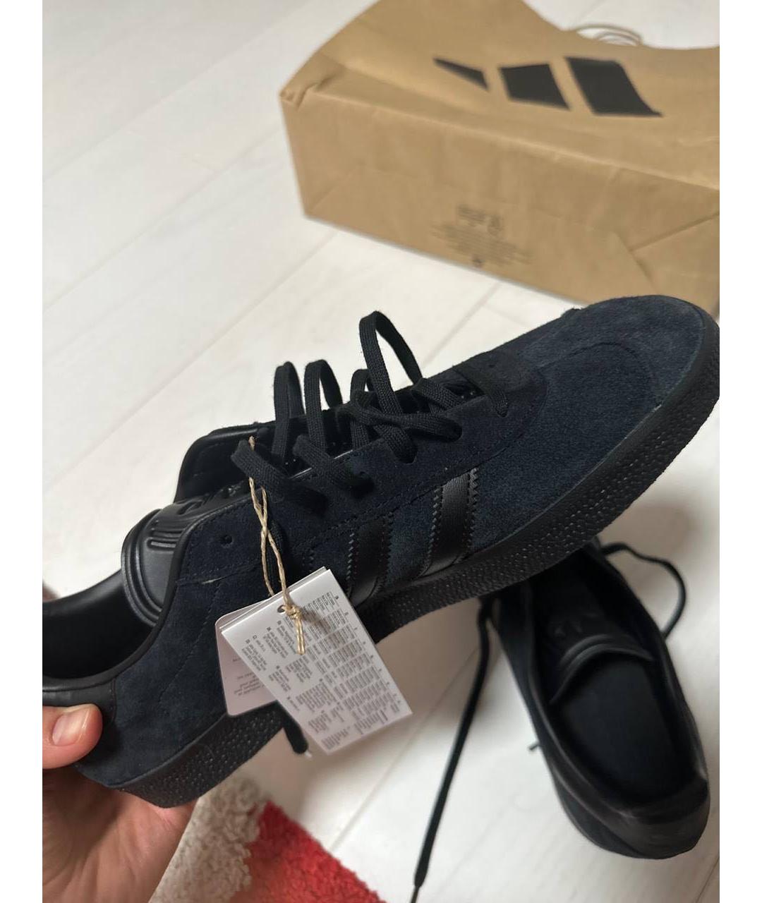 ADIDAS Черные замшевые низкие кроссовки / кеды, фото 3