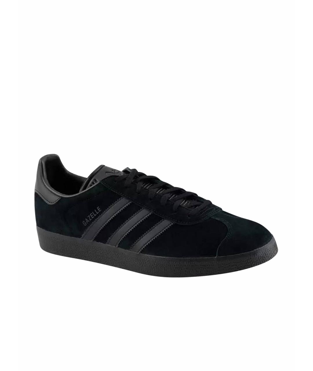 ADIDAS Черные замшевые низкие кроссовки / кеды, фото 1