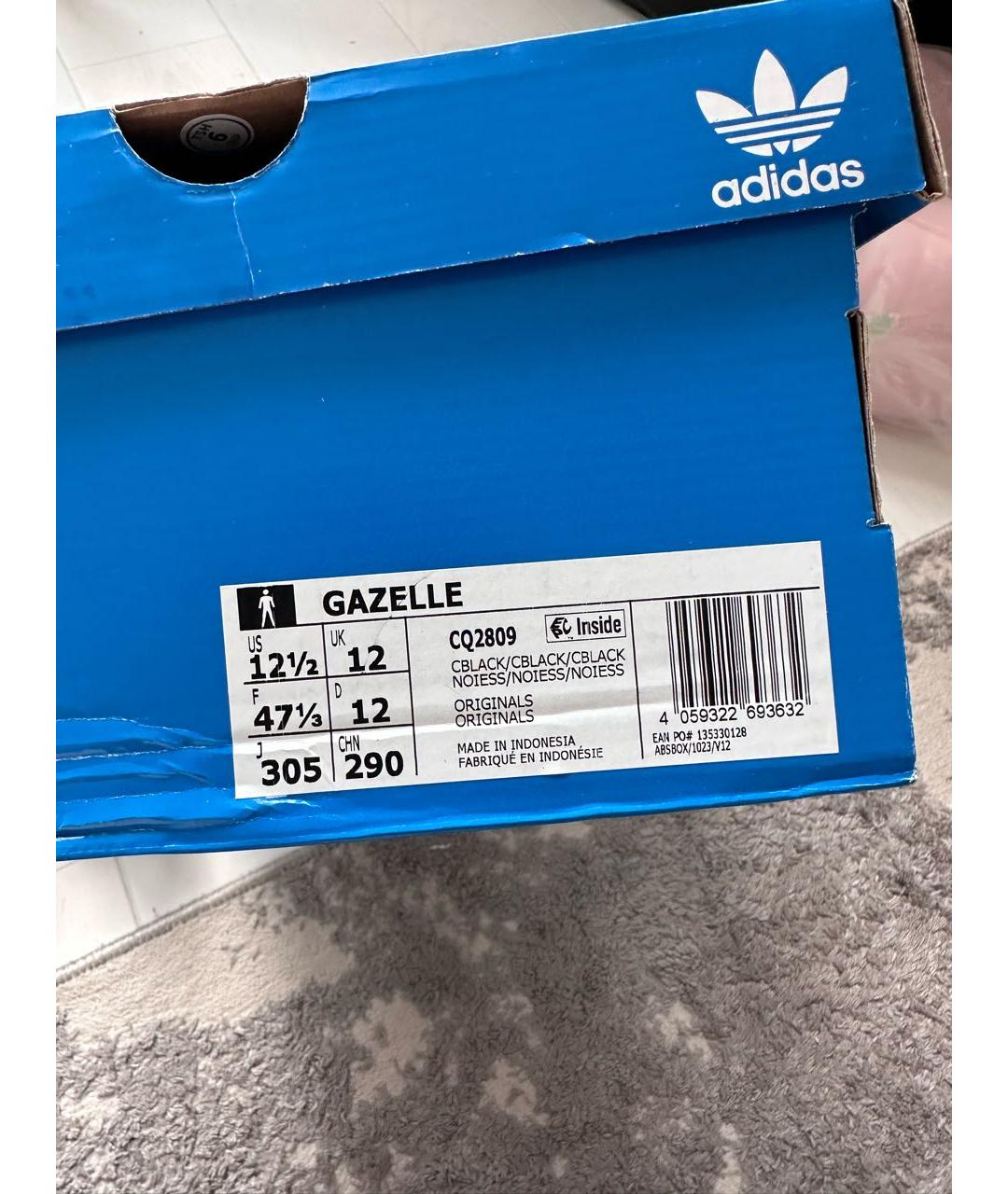 ADIDAS Черные замшевые низкие кроссовки / кеды, фото 7