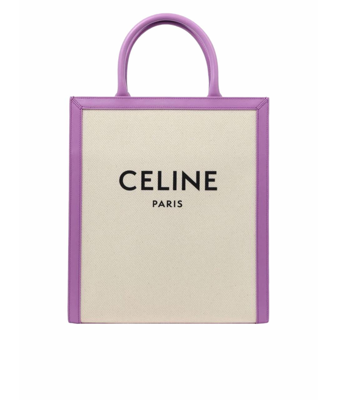 CELINE Розовая кожаная сумка тоут, фото 1