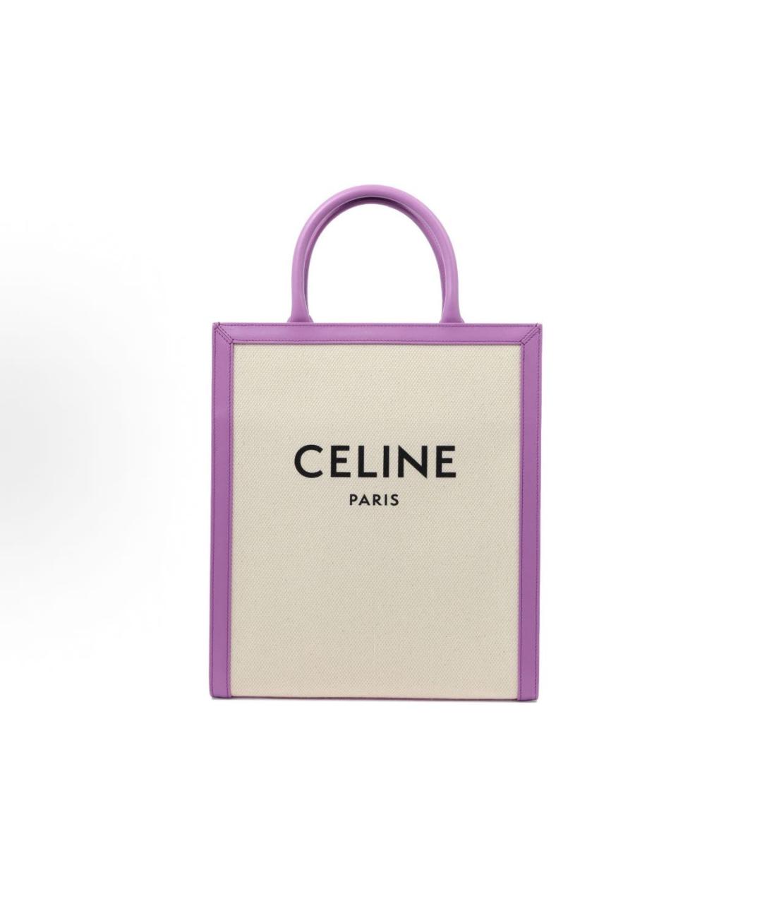 CELINE Розовая кожаная сумка тоут, фото 7