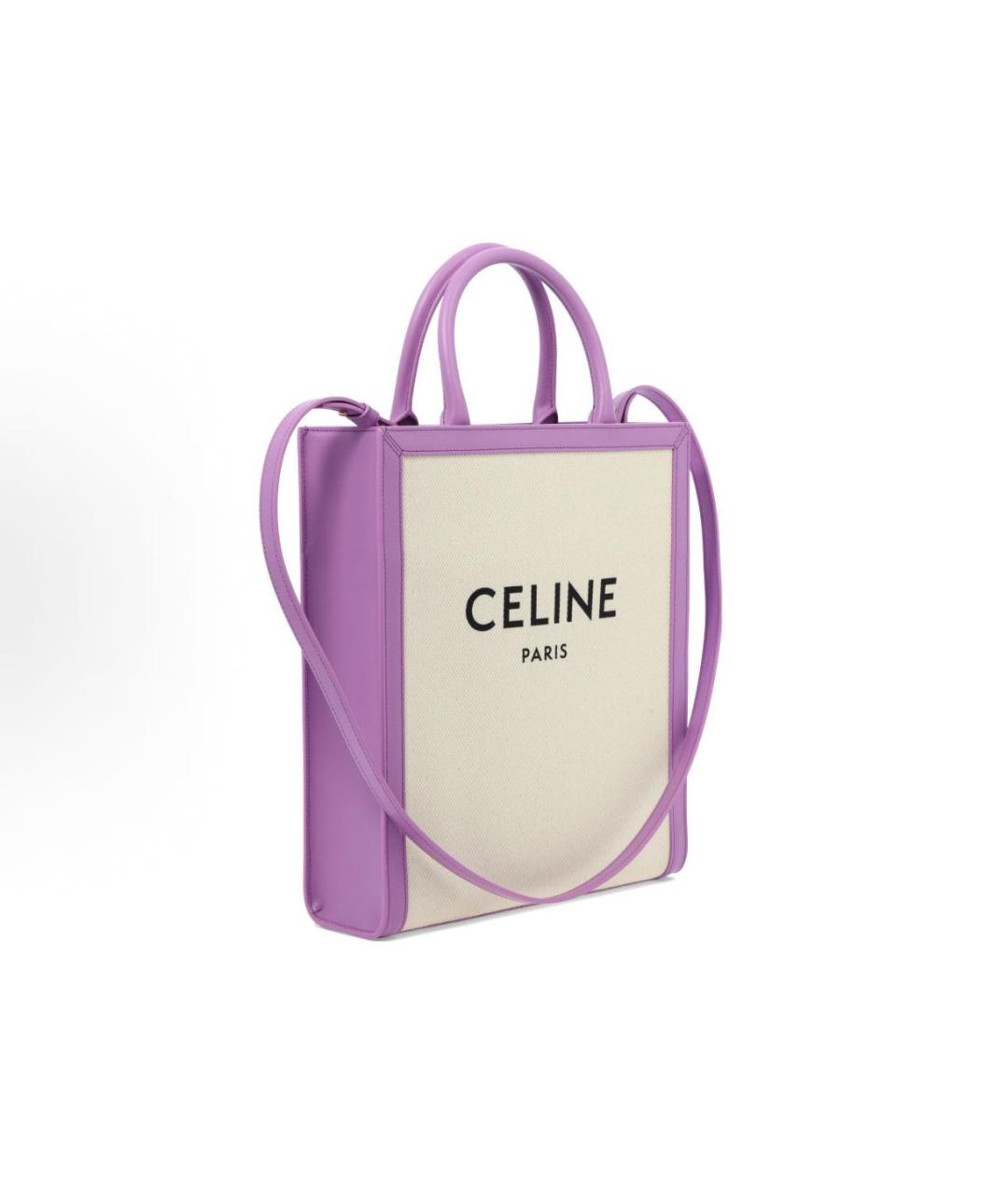CELINE Розовая кожаная сумка тоут, фото 3
