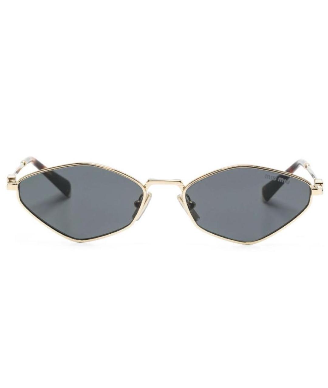 MIU MIU Черные металлические солнцезащитные очки, фото 2