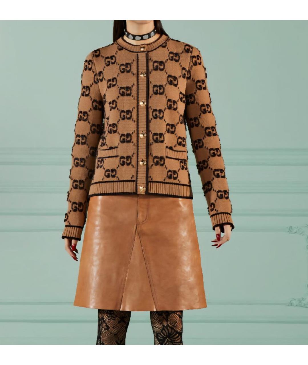 GUCCI Бежевый кардиган, фото 4