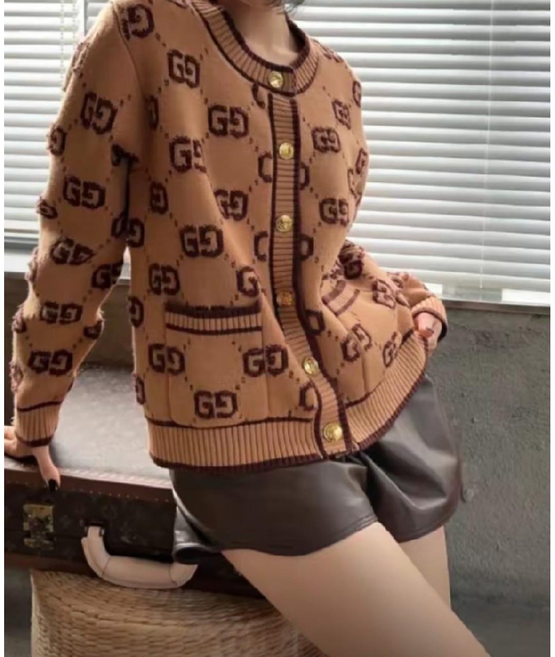 GUCCI Бежевый кардиган, фото 7