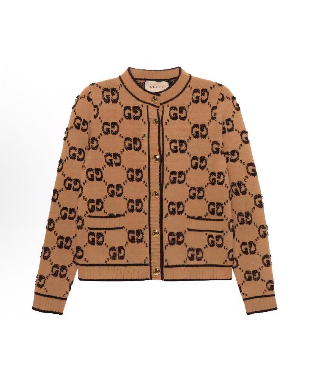 GUCCI Бежевый кардиган, фото 9