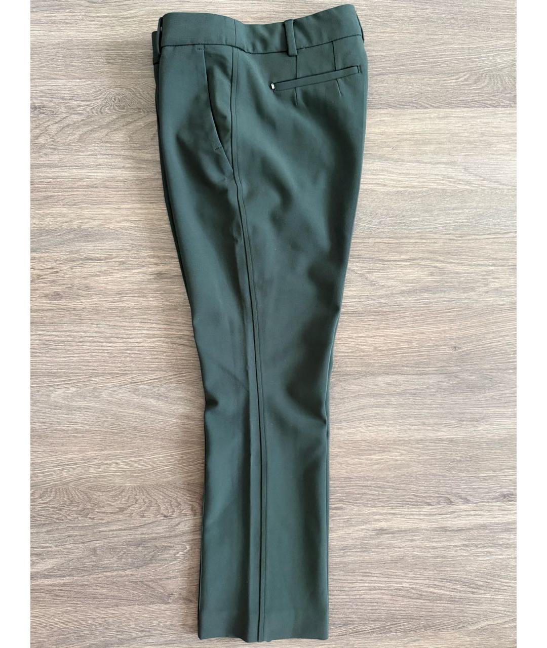 SPORTMAX Зеленые полиамидовые брюки узкие, фото 2