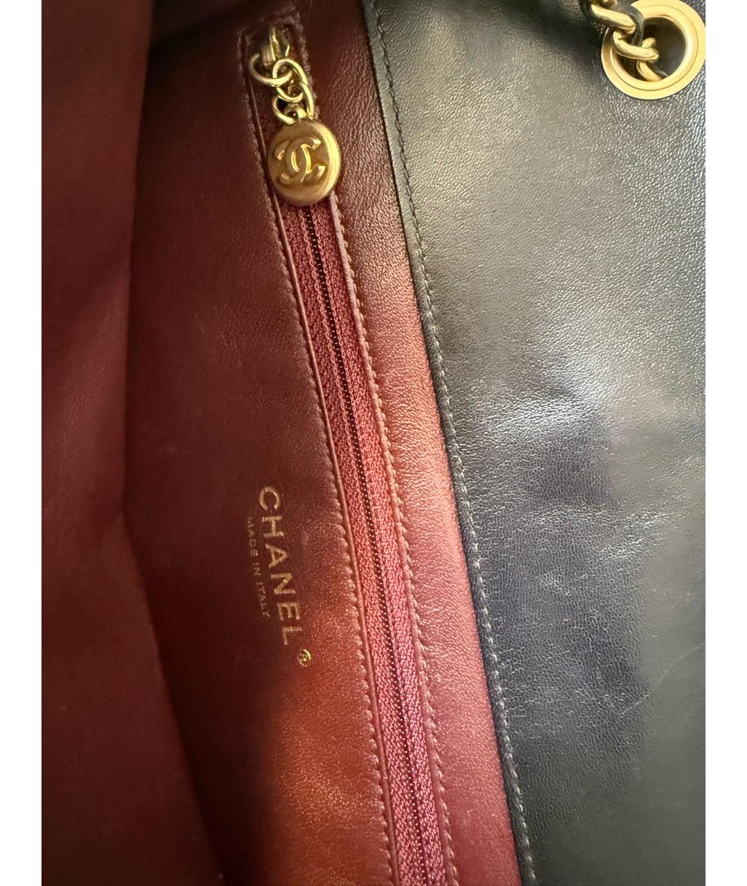 CHANEL Черная кожаная сумка через плечо, фото 3