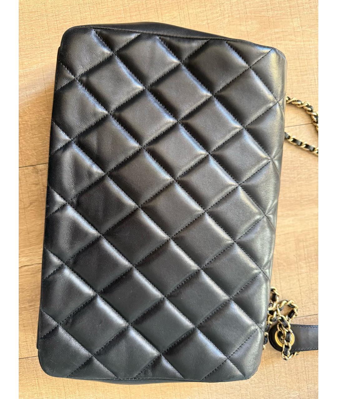 CHANEL Черная кожаная сумка через плечо, фото 2