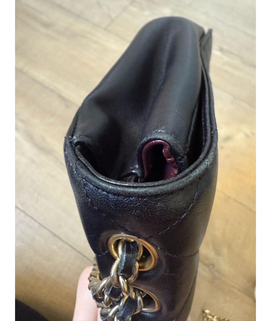 CHANEL Черная кожаная сумка через плечо, фото 5