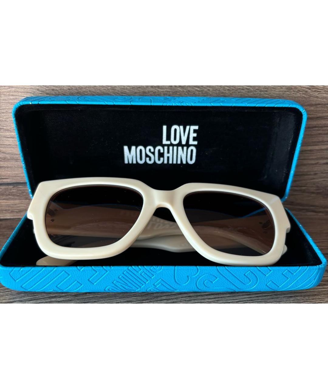 MOSCHINO Бежевые солнцезащитные очки, фото 4