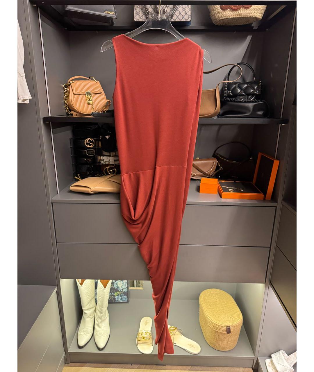 VIVIENNE WESTWOOD Бордовое вискозное вечернее платье, фото 2