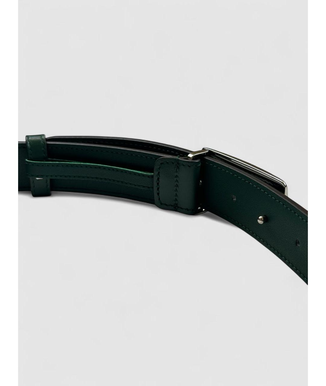 GUCCI Зеленый кожаный ремень, фото 4