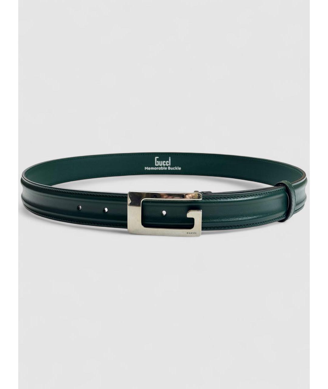 GUCCI Зеленый кожаный ремень, фото 6