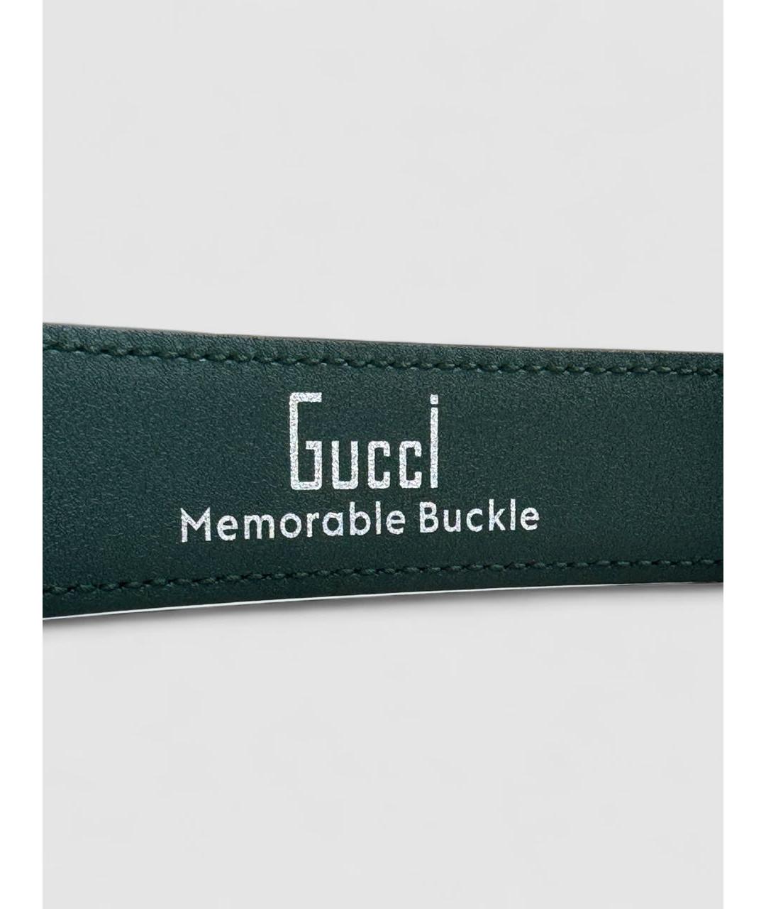 GUCCI Зеленый кожаный ремень, фото 5
