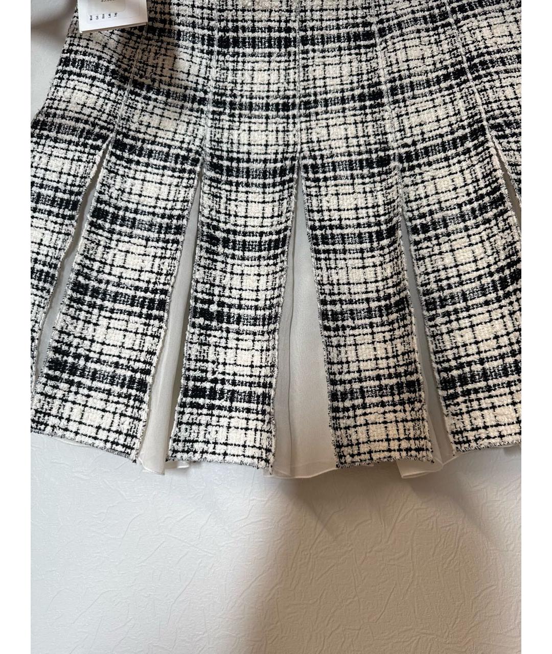 GIAMBATTISTA VALLI Белое твидовое повседневное платье, фото 4