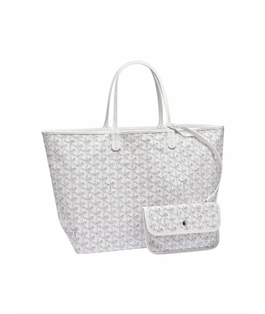 GOYARD Белая кожаная сумка тоут, фото 1