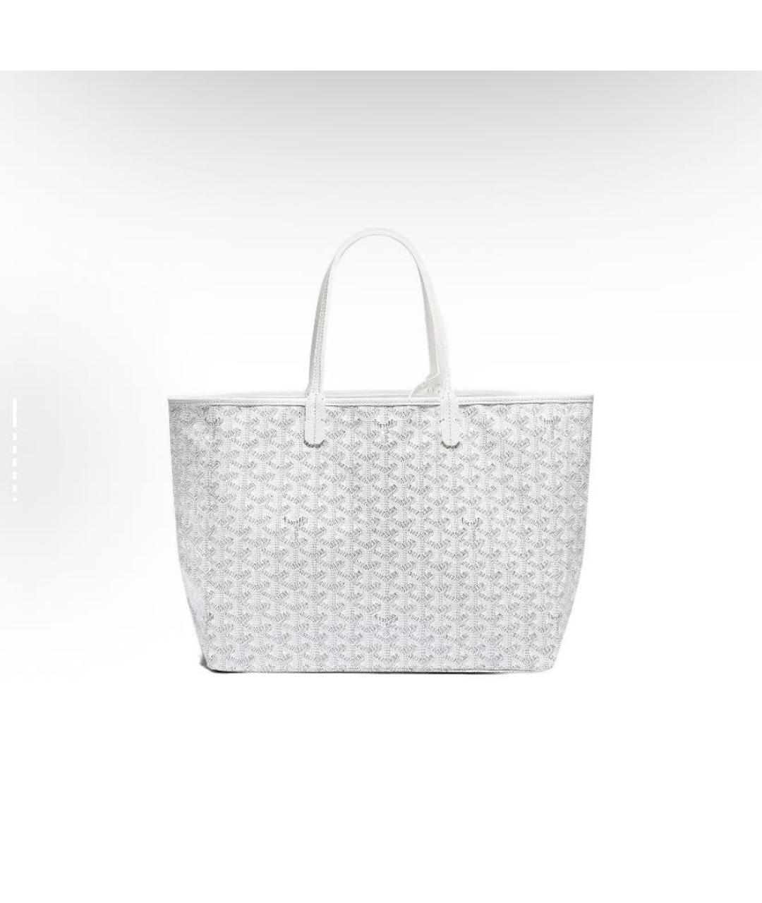 GOYARD Белая кожаная сумка тоут, фото 2
