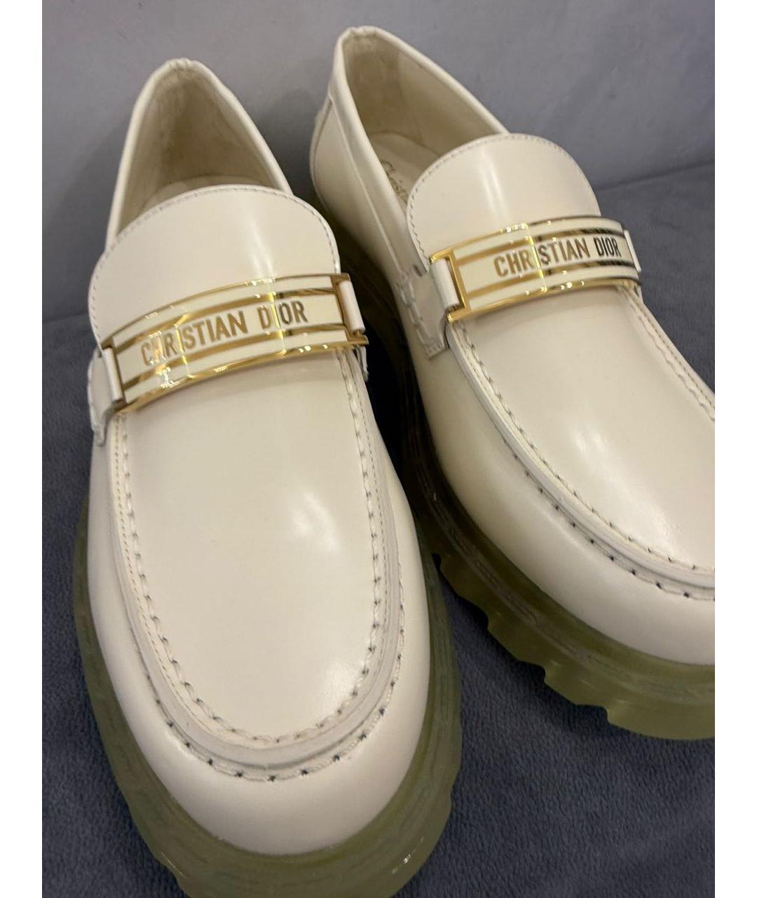 CHRISTIAN DIOR Бежевые лоферы, фото 4