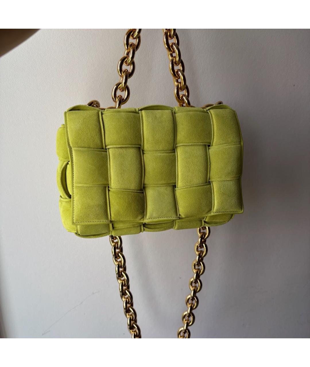 BOTTEGA VENETA Желтая замшевая сумка через плечо, фото 2