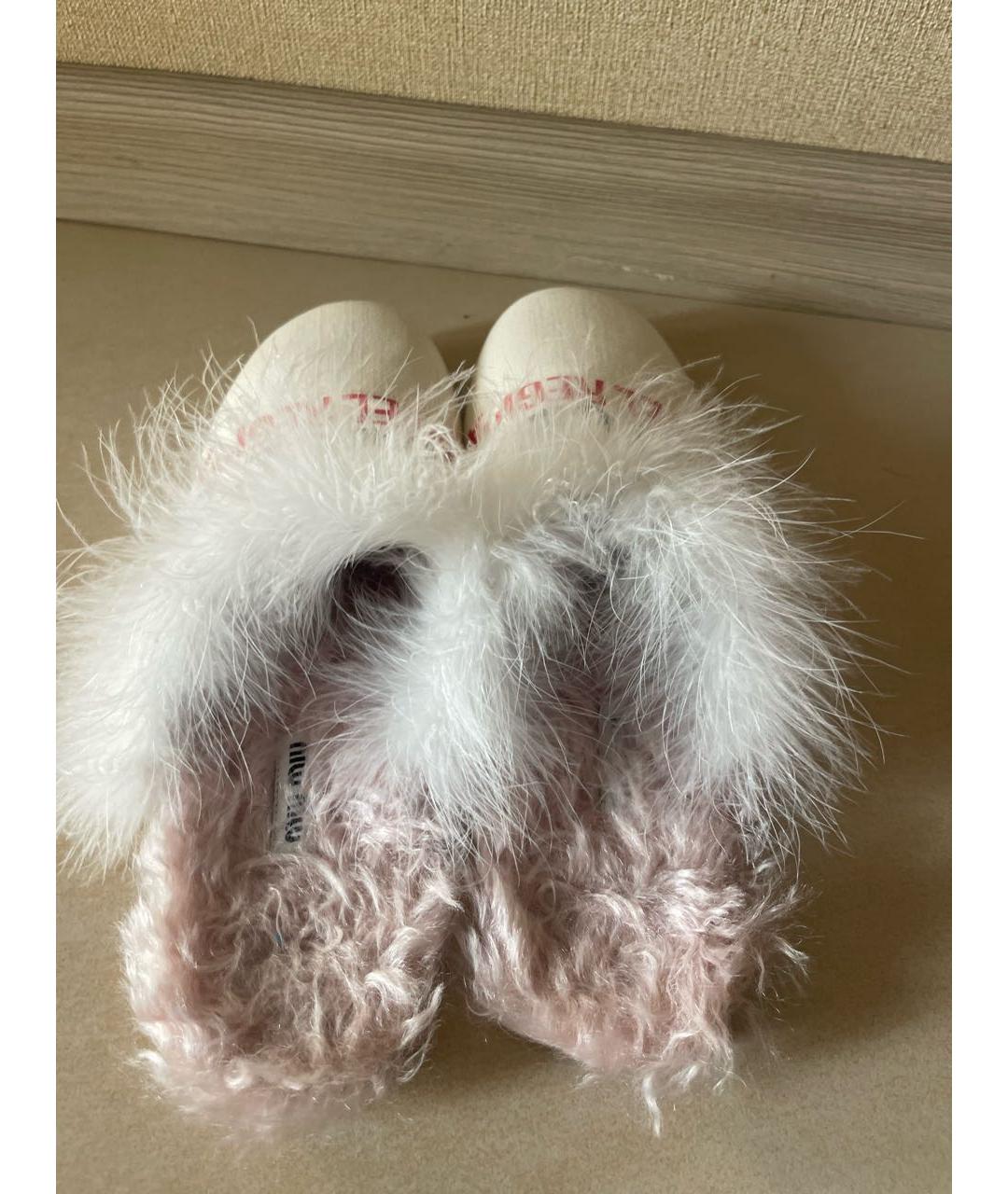 MIU MIU Мульти текстильные мюли, фото 3