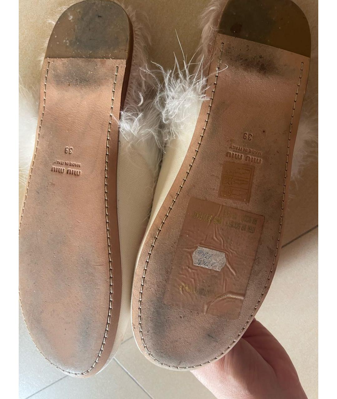 MIU MIU Мульти текстильные мюли, фото 5