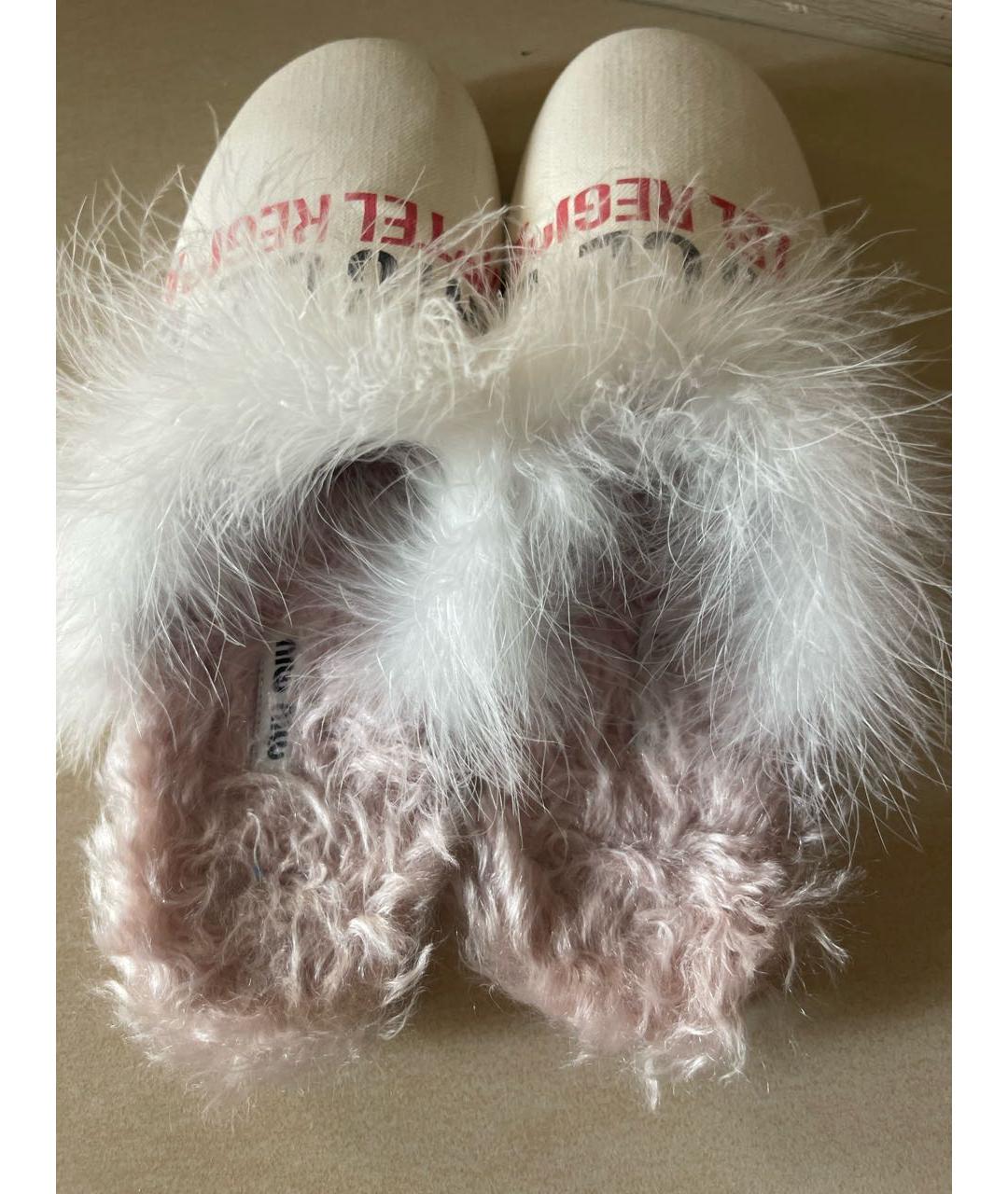 MIU MIU Мульти текстильные мюли, фото 4