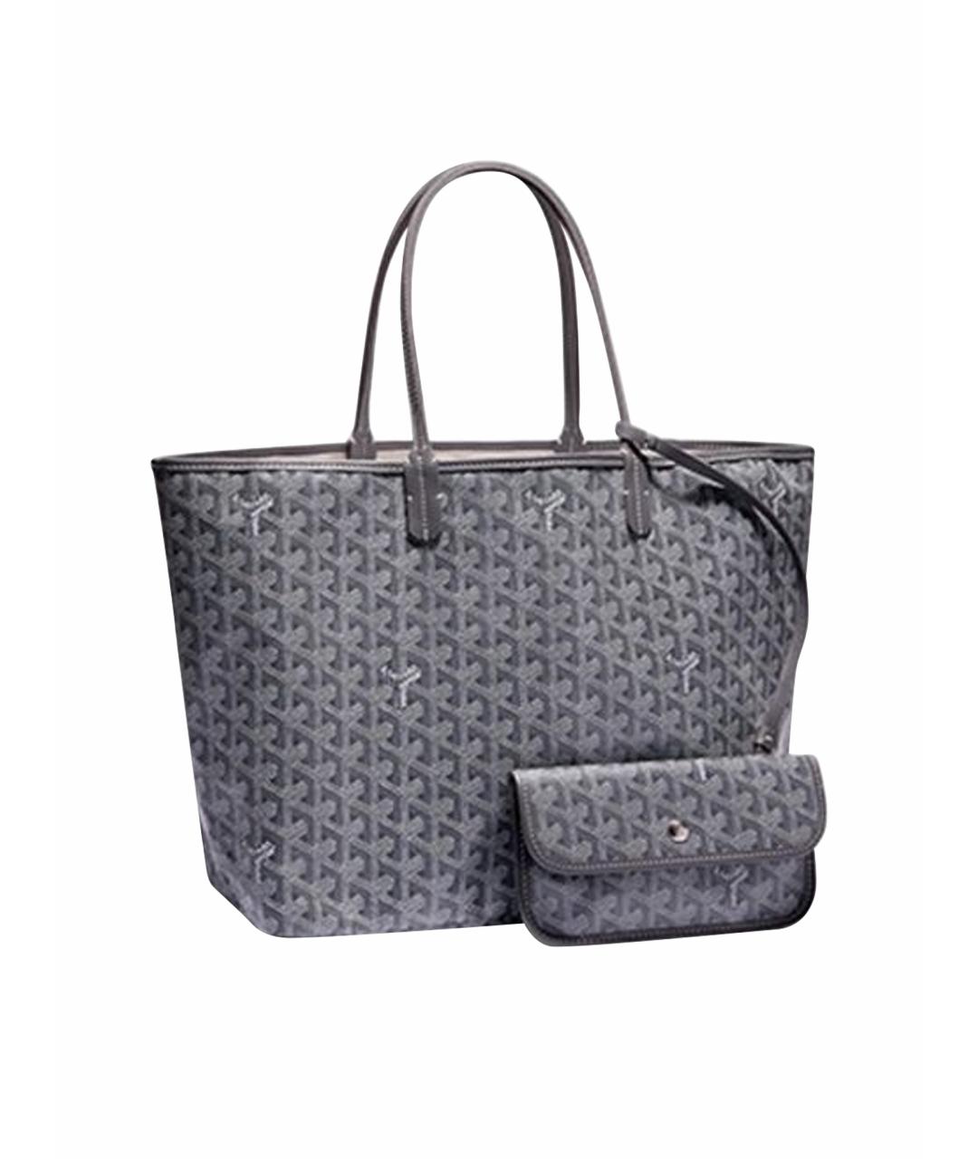 GOYARD Антрацитовая кожаная сумка тоут, фото 1