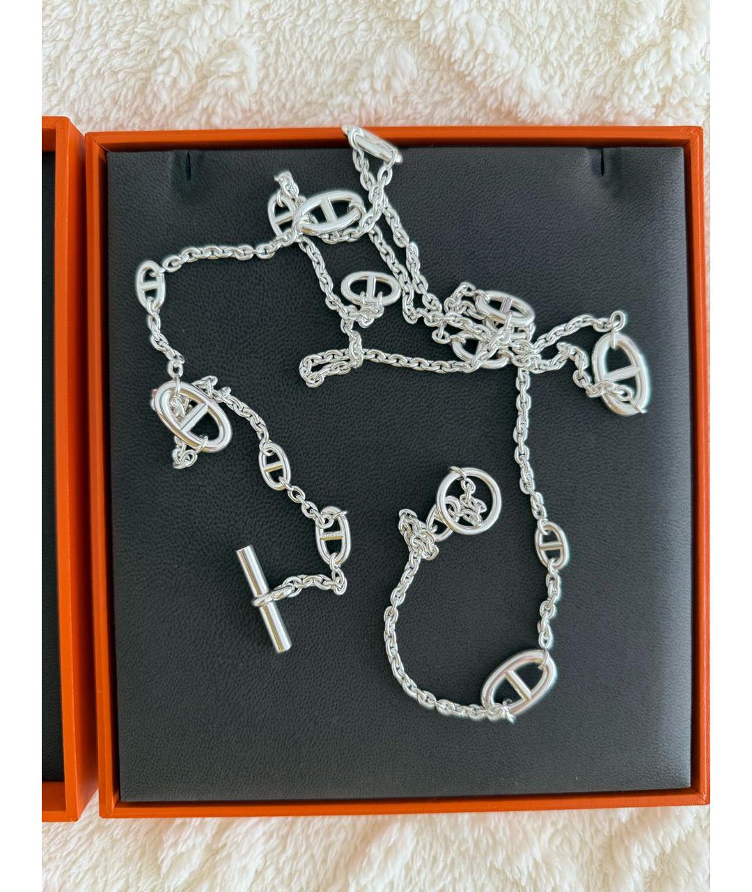 HERMES Серебряная серебряная цепочка, фото 3