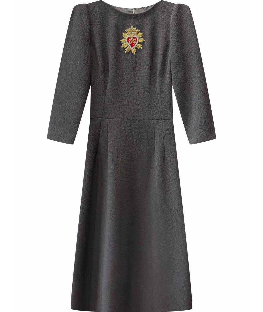 DOLCE&GABBANA Черное вискозное платье, фото 1