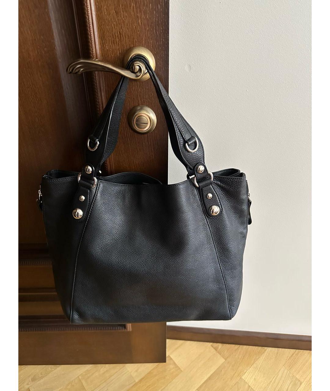 GUCCI Черная кожаная сумка с короткими ручками, фото 9