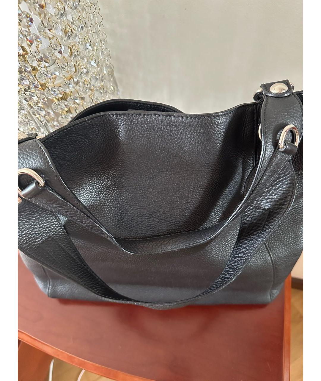 GUCCI Черная кожаная сумка с короткими ручками, фото 6